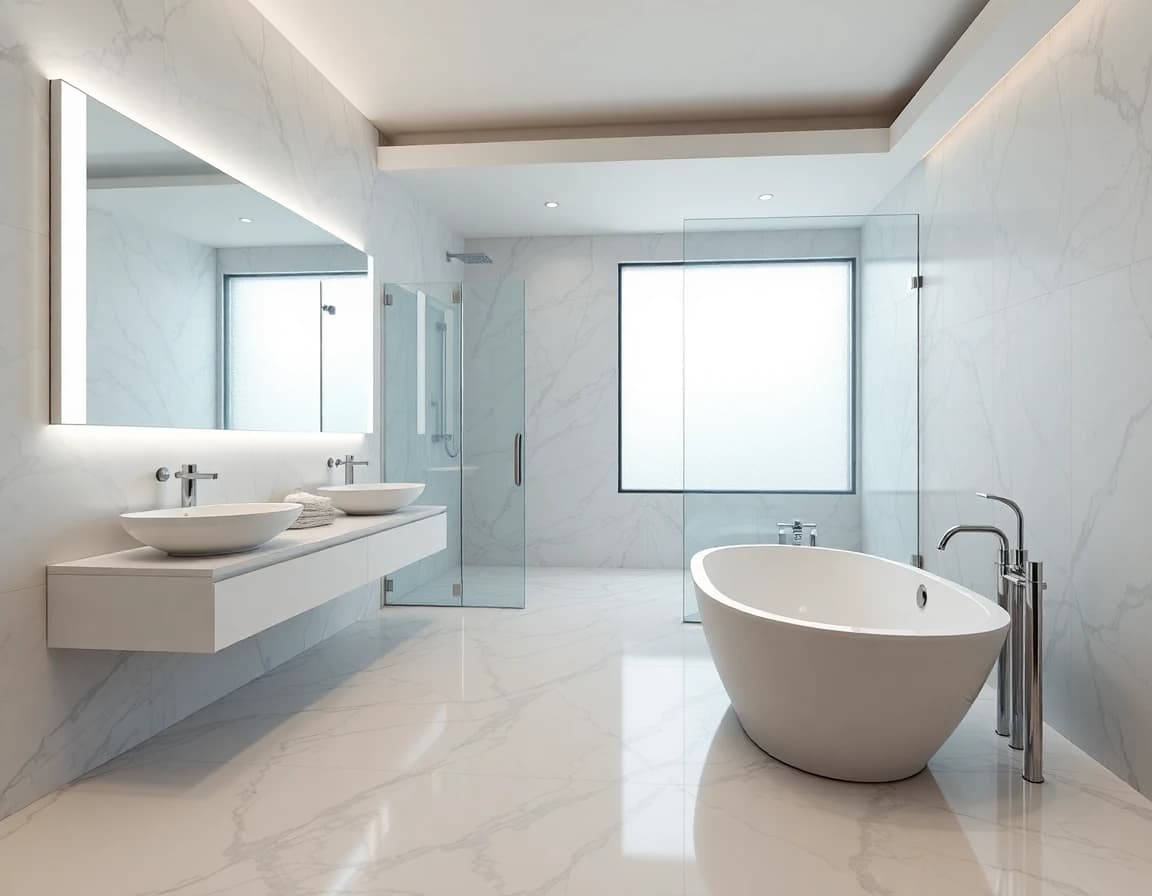 Bathroom after DecorAI transformation - modern spa-like design