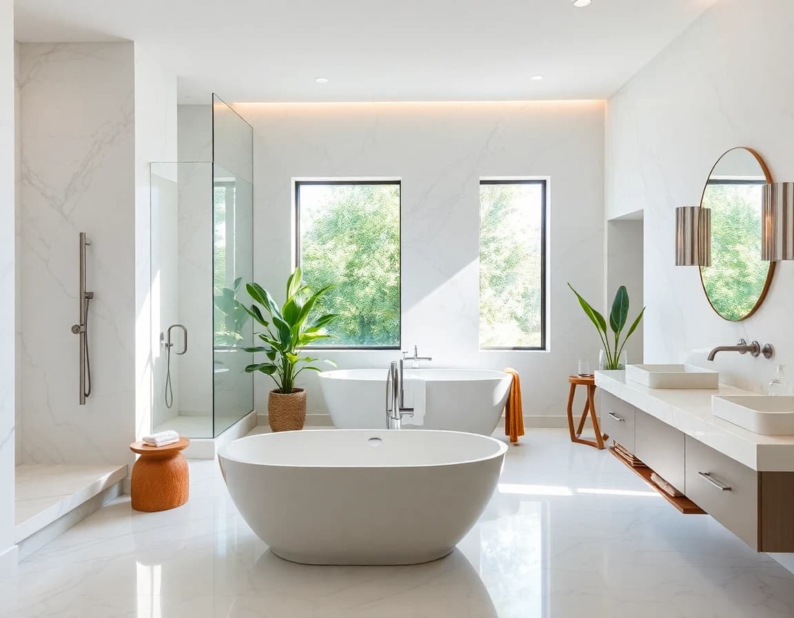 DecorAI bathroom transformation - spa-like design