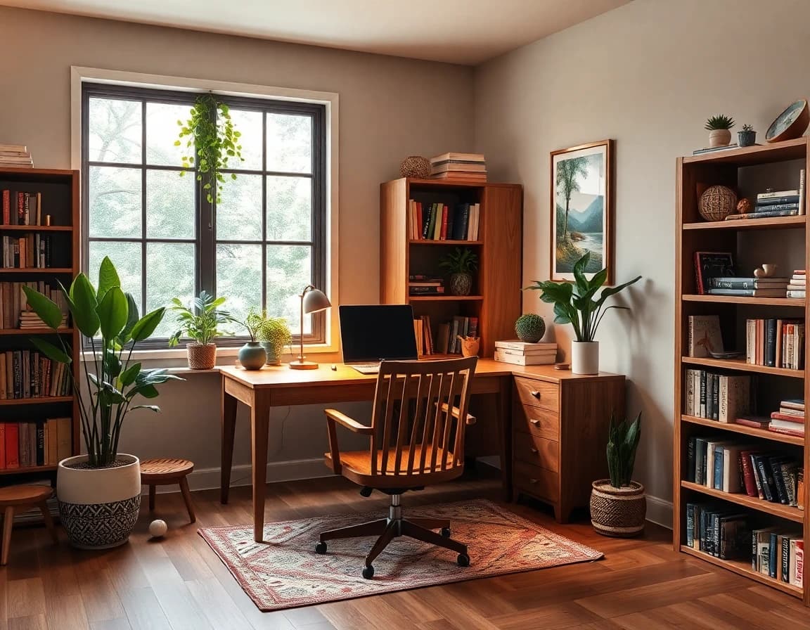 DecorAI home office transformation example - before and after AI interior design