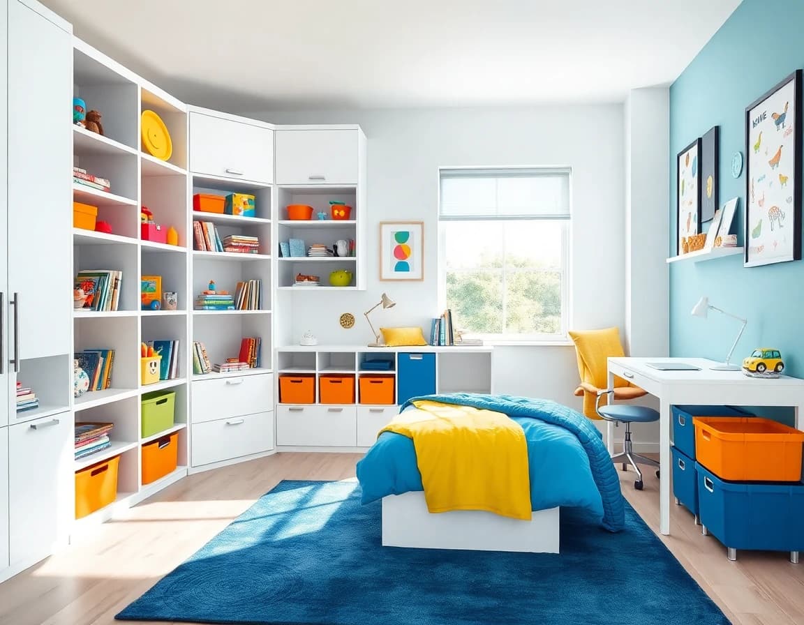 Kids room after DecorAI transformation - organized and playful children's space